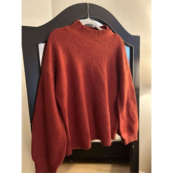 NEW Goodthreads Boucle Shaker Stitch Balloon-Sleeve Sweater L - Picture 1 of 4